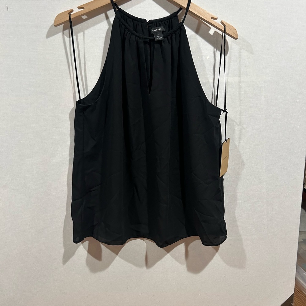 Halogen Black Sleeveless Tank Top NWT